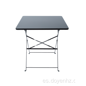 Mesa plegable cuadrada estirada de metal de 70 cm